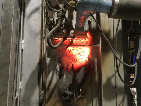 point chaud sur casing four gaz hautes températures