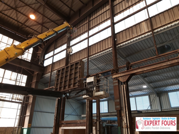 Transfert installation four maintenance porte guillotine