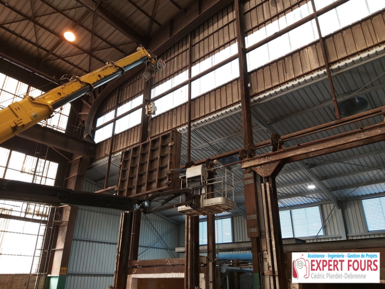 Transfert installation four maintenance porte guillotine